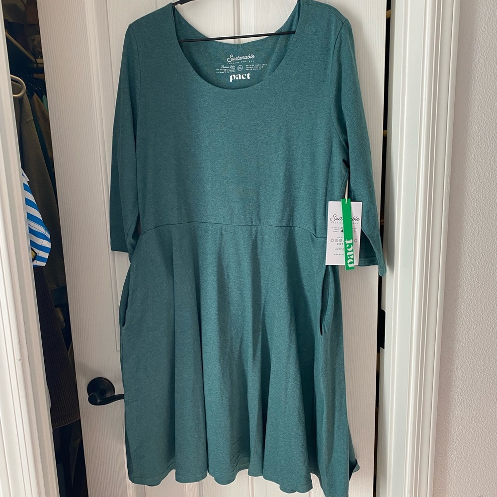 Pact dress NWT 2XL heather teal